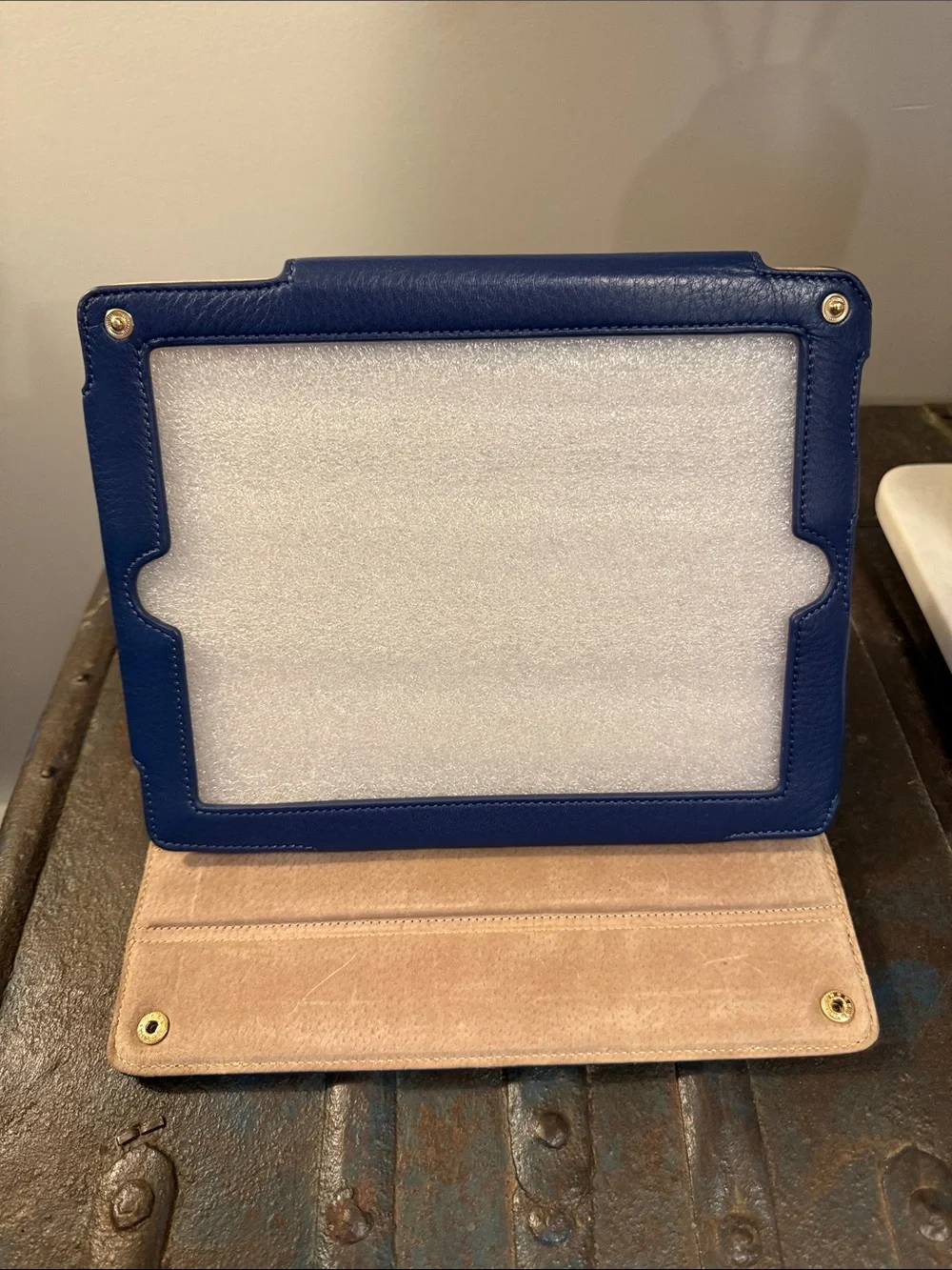 Tory Burch Pretty Blue leather tablet case